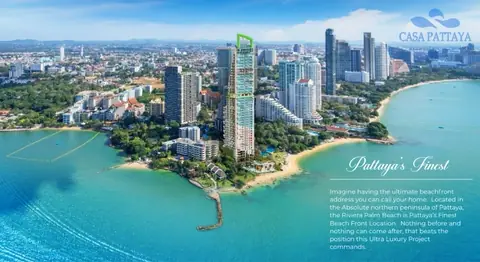 1-bedroom condo for sale in North Pattaya at New Project The Riviera Palm Beach